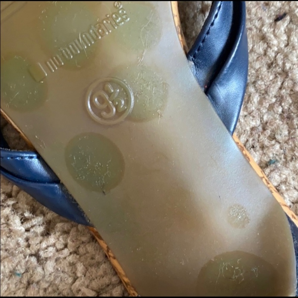 Navy and chestnut sandals - Picture 12 of 15